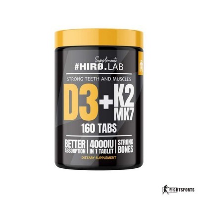 HIRO.LAB Vitamin D3 4000IU + K2 MK7 160tabs
