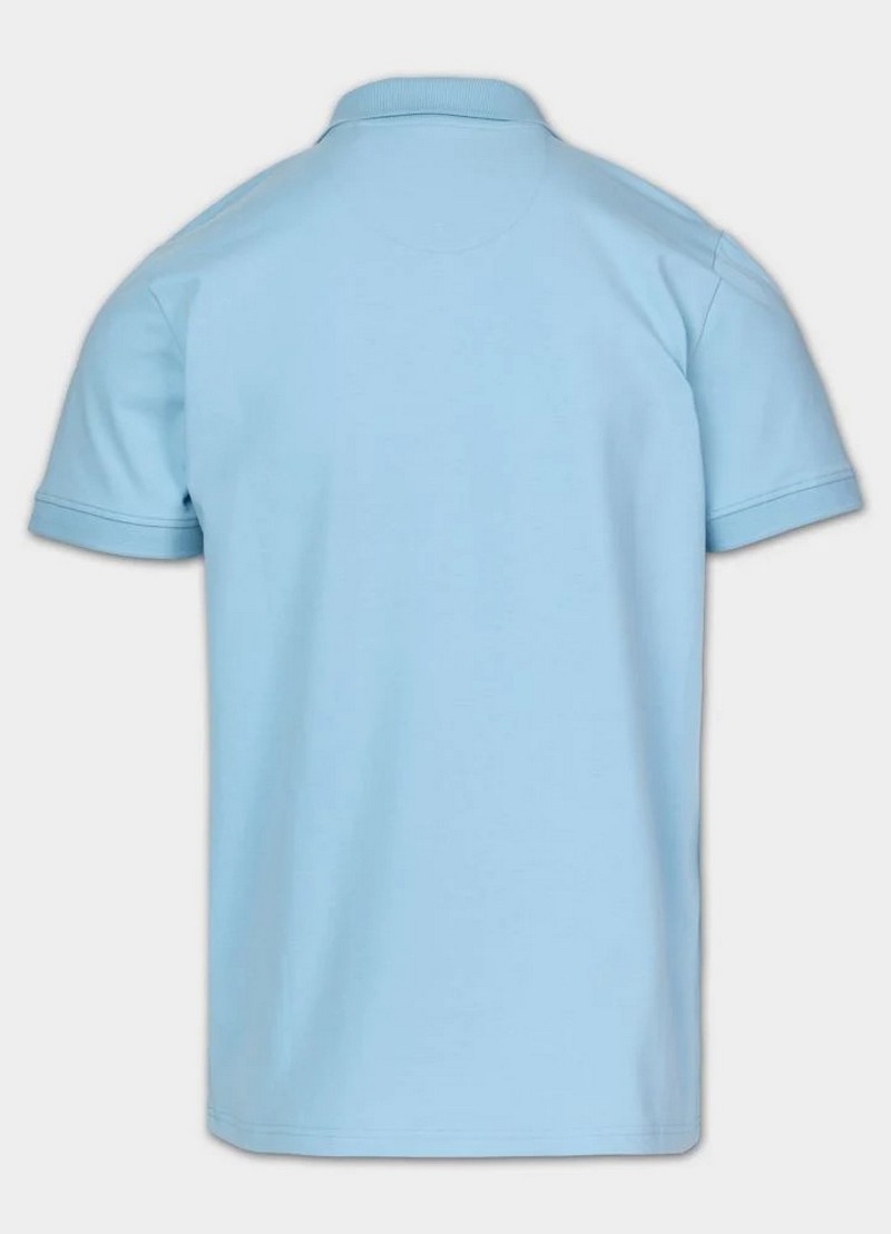 PIT BULL KOSZULKA POLO JERSEY SMAL LOGO LIGHT BLUE