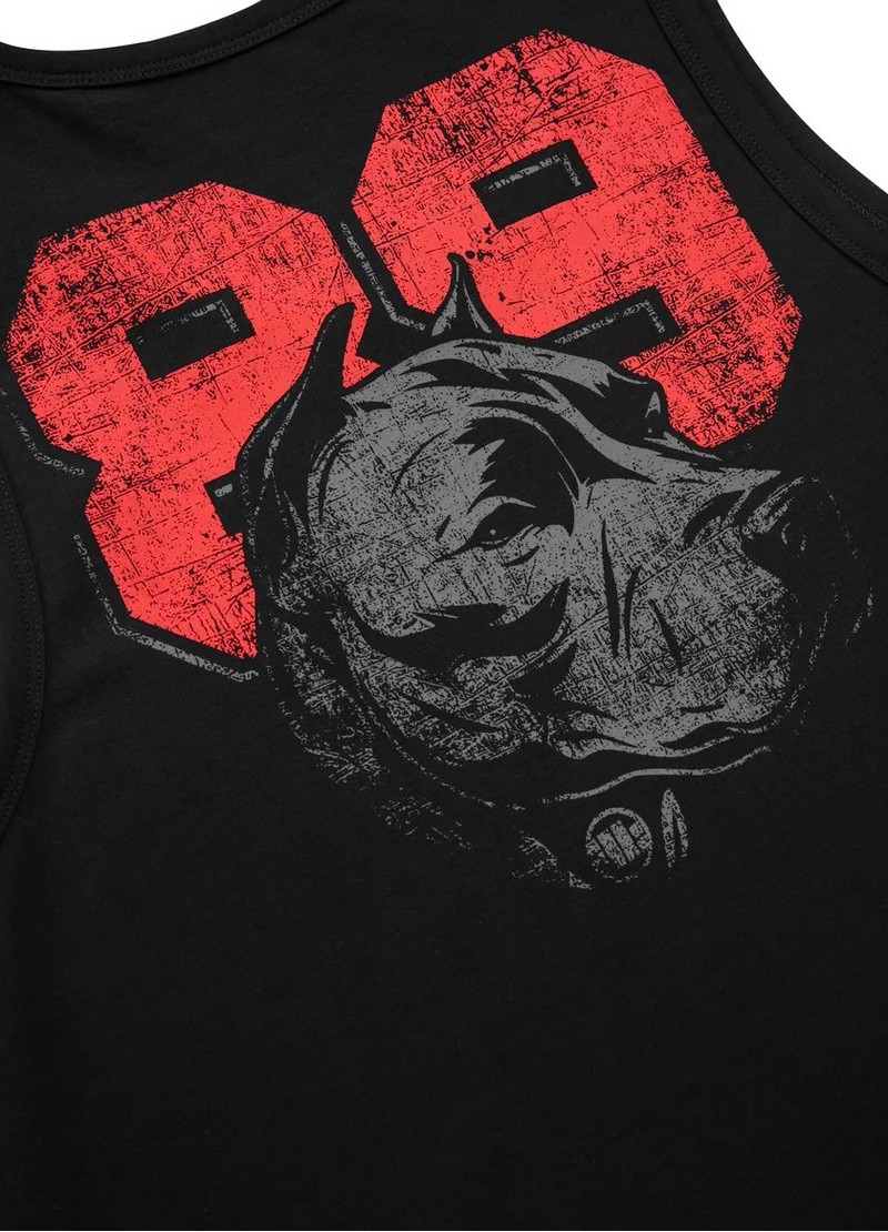 PIT BULL TANK TOP DOG 89 BLACK