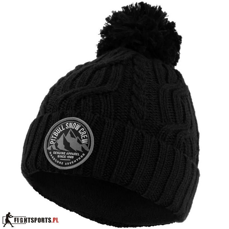 PIT BULL CZAPKA ZIMOWA Z POMPONEM SNOW CREW BLACK