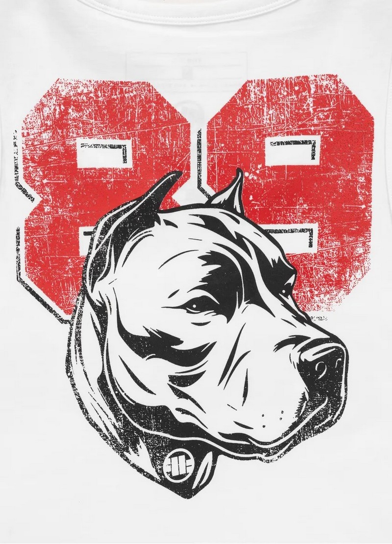 PIT BULL TANK TOP DOG 89 WHITE