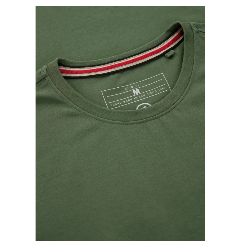 PIT BULL KOSZULKA NO LOGO SLIM FIT OLIVE