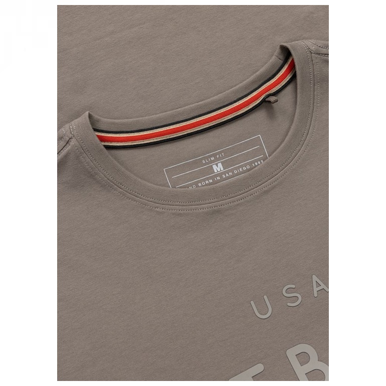PIT BULL KOSZULKA SLIM FIT USA CAL TAUPE