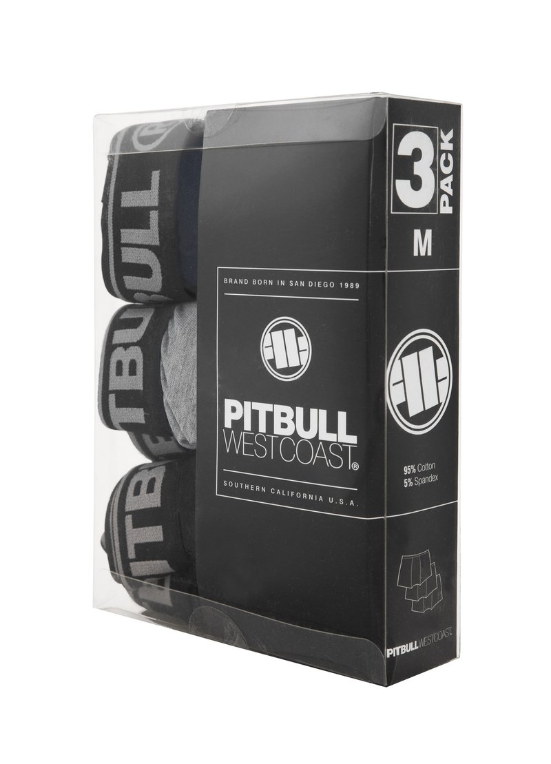 PIT BULL BOKSERKI 3 PACK CASUAL D.NAVY/G.MEL/BLACK