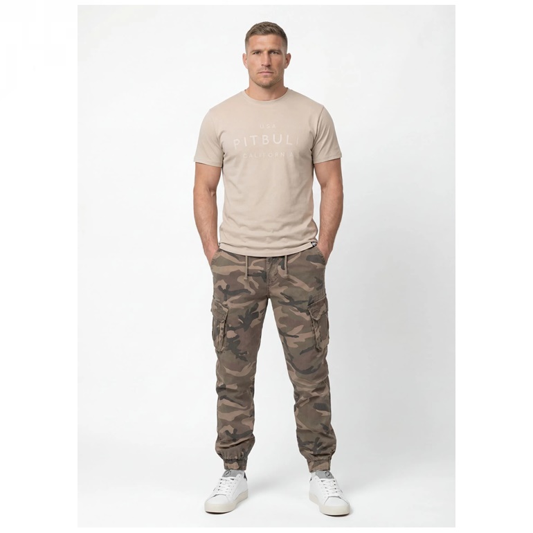 PIT BULL KOSZULKA SLIM FIT USA CAL SAND