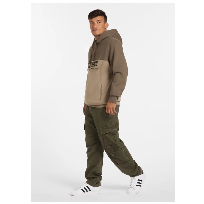PIT BULL BLUZA Z KAPTUREM HILLTOP TWO COLORS BROWN/SAND