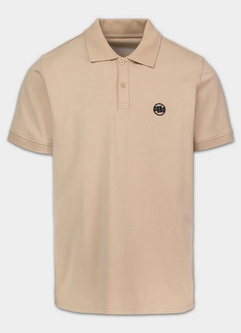 PIT BULL KOSZULKA POLO JERSEY SMALL LOGO SAND