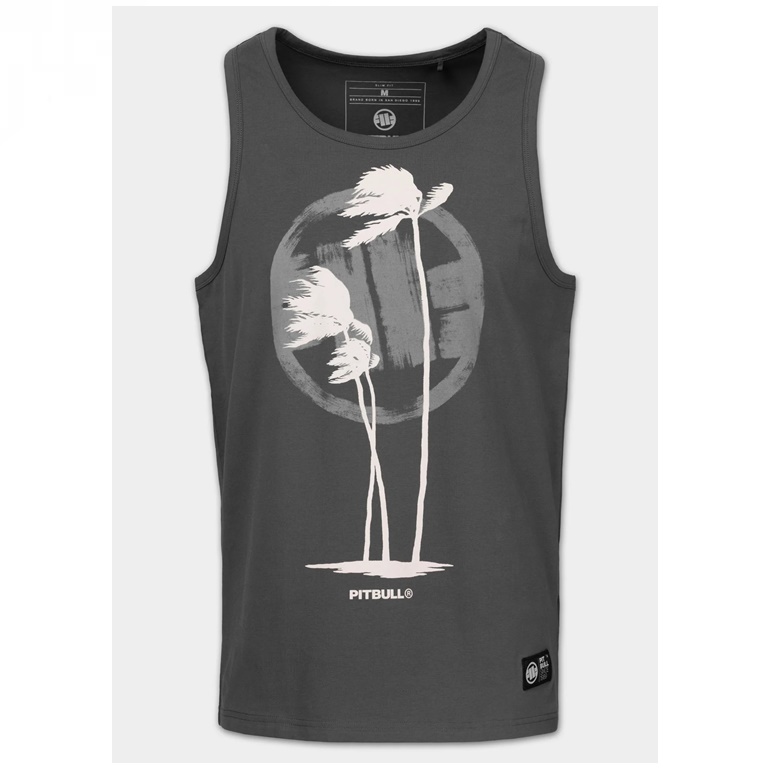 PIT BULL TANK TOP SLIM FIT PALMS GRAPHITE