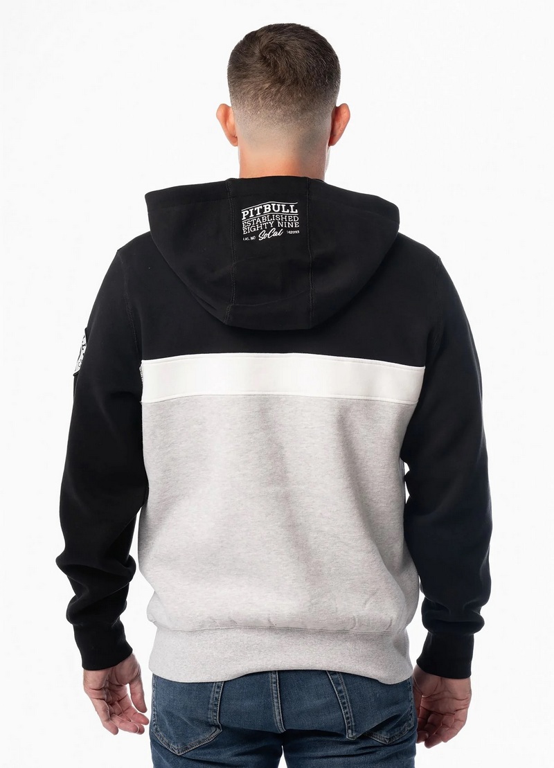 PIT BULL BLUZA Z KAPTUREM GIBSON BLACK/GREY MELANGE