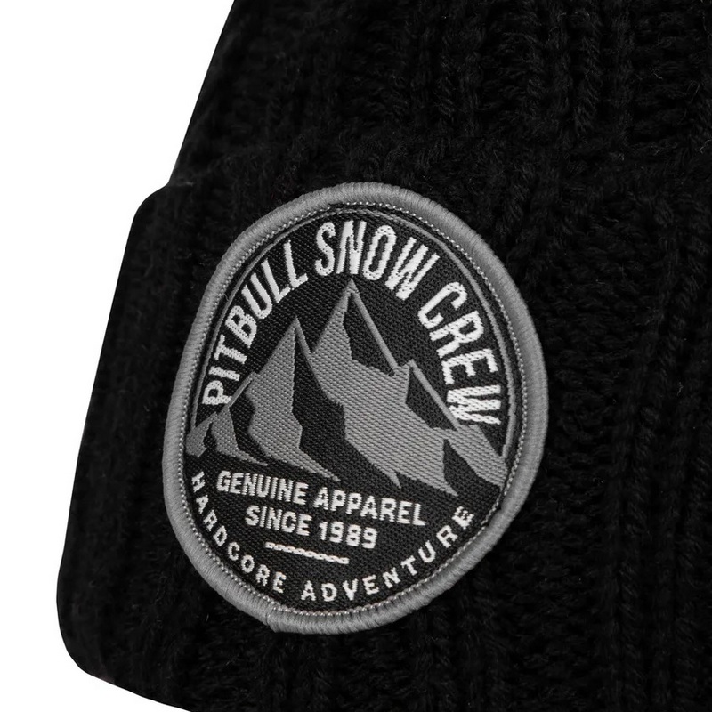PIT BULL CZAPKA ZIMOWA Z POMPONEM SNOW CREW BLACK