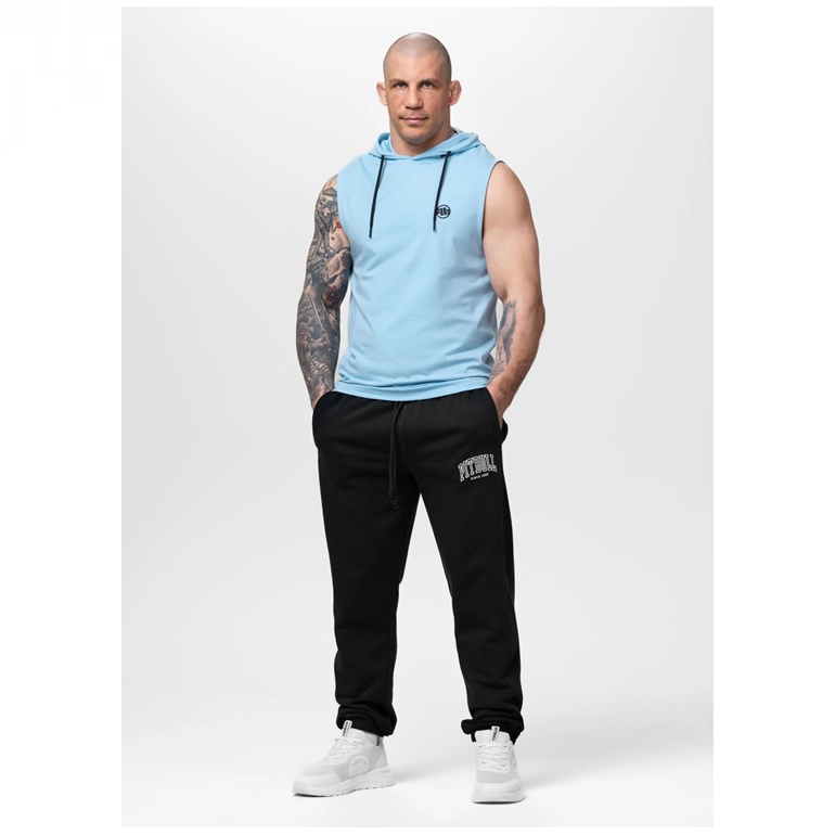 PIT BULL TANK TOP Z KAPTUREM MERCADO SPANDEX HILLTOP LIGHT BLUE