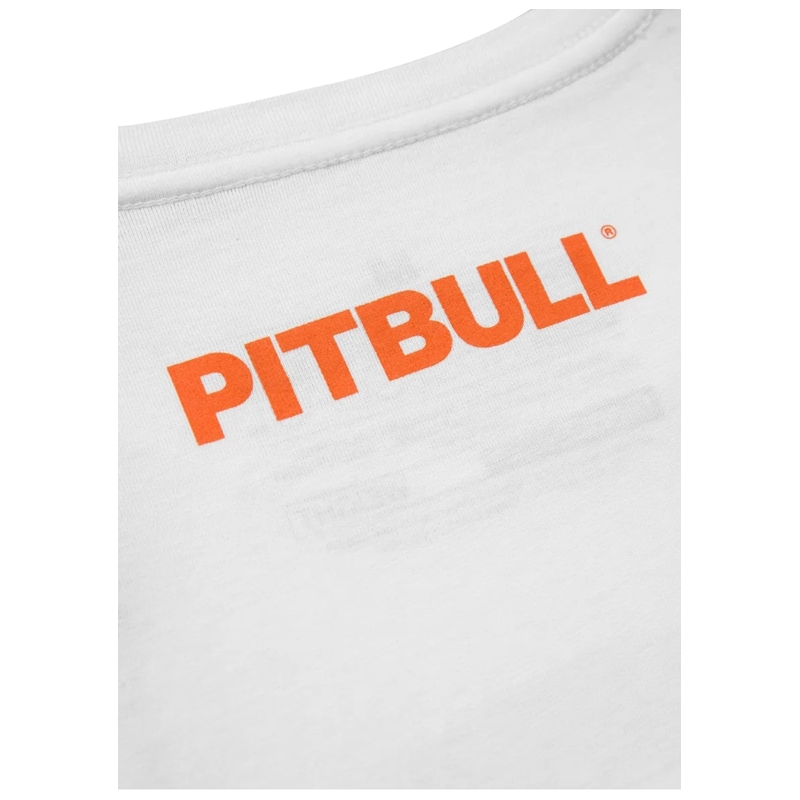 PIT BULL KOSZULKA ORANGE DOG WHITE