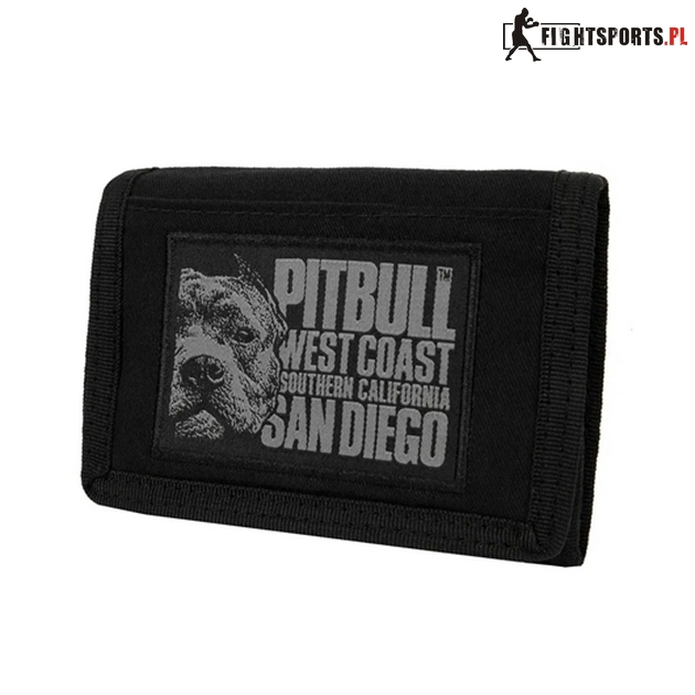 PIT BULL PORTFEL CANVAS BLOOD DOG BLACK
