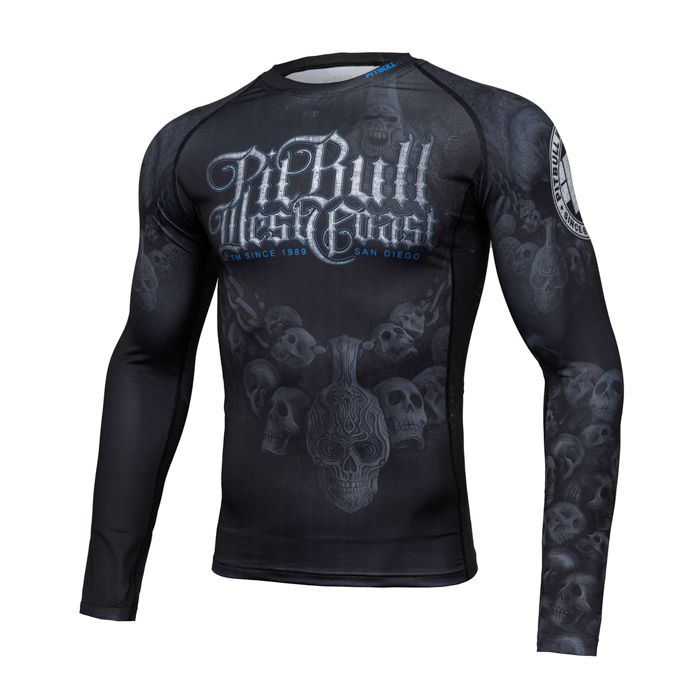 PIT BULL LONGSLEEVE RASHGUARD SKULL DOG