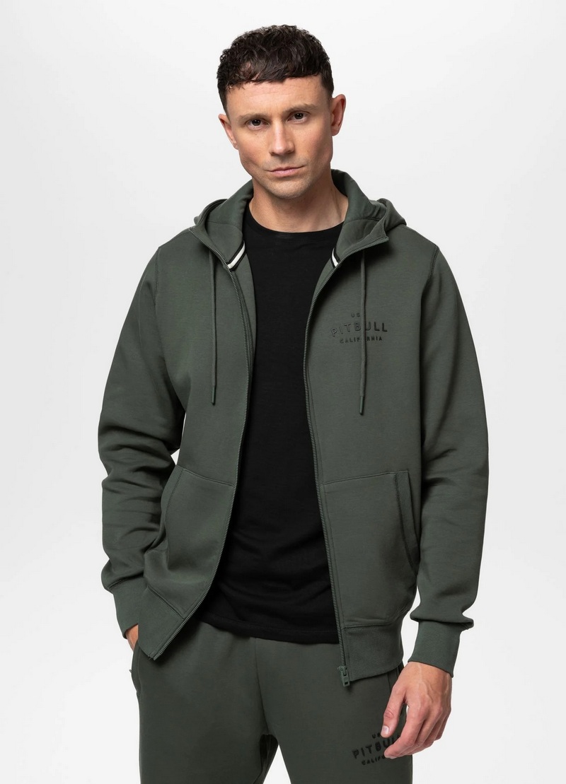 PIT BULL BLUZA ROZPINANA Z KAPTUREM SAMPSON OLD GREEN