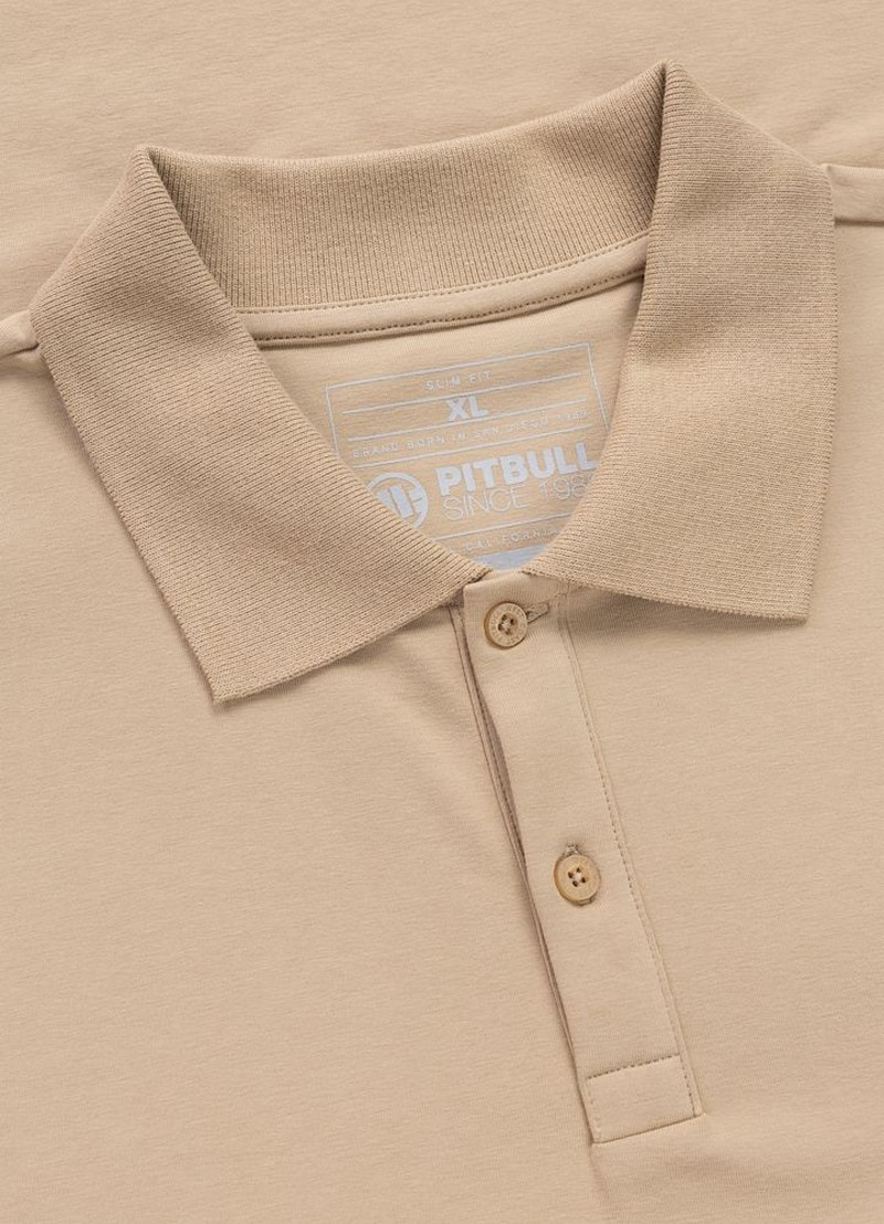 PIT BULL KOSZULKA POLO JERSEY SMALL LOGO SAND