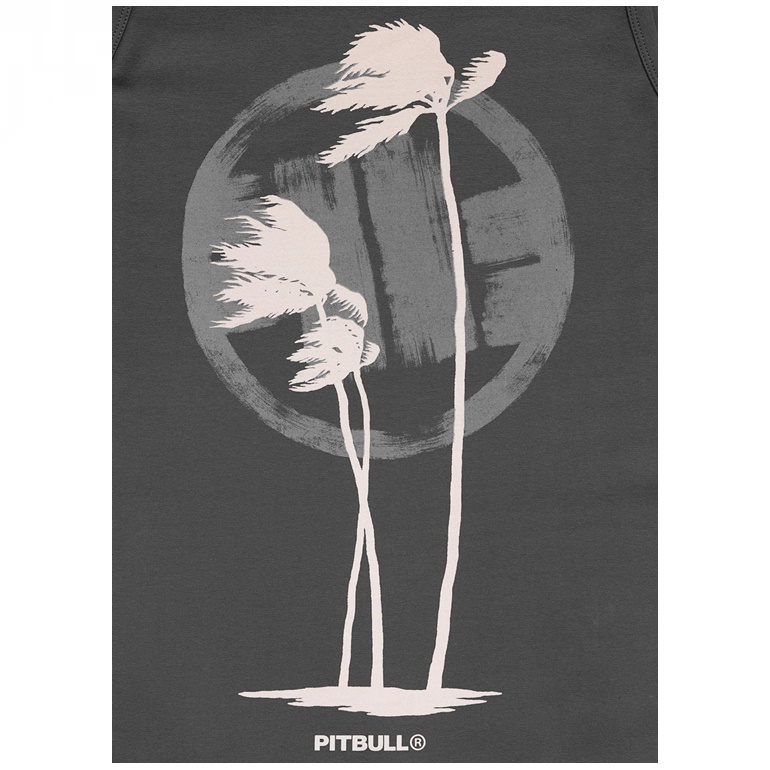 PIT BULL TANK TOP SLIM FIT PALMS GRAPHITE