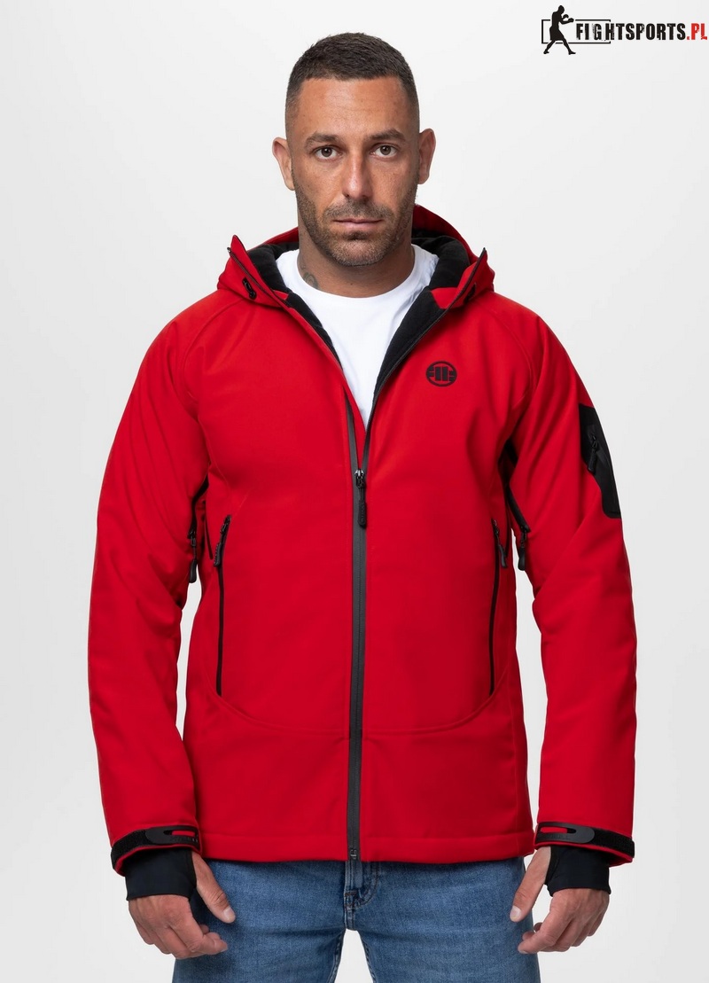 PIT BULL KURTKA SOFTSHELL ROCKFISH FLUO RED