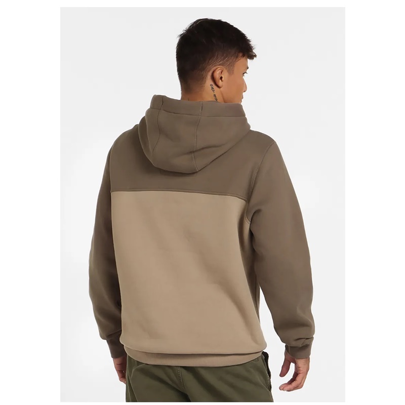 PIT BULL BLUZA Z KAPTUREM HILLTOP TWO COLORS BROWN/SAND