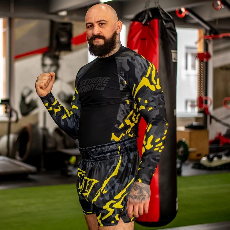 EXTREME HOBBY LONGSLEEVE RASHGUARD BLACK PANTHER