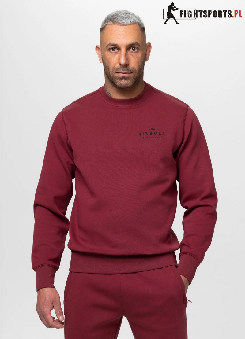 PIT BULL BLUZA CREWNECK SAMPSON BURGUNDY