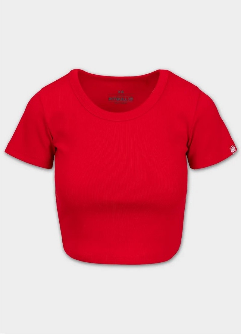 PIT BULL KOSZULKA CROPPED RIB RED