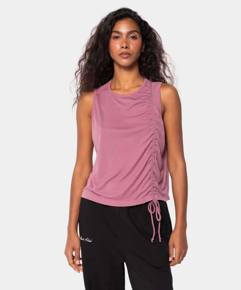 CARPATREE TANK TOP RUCHING PINK