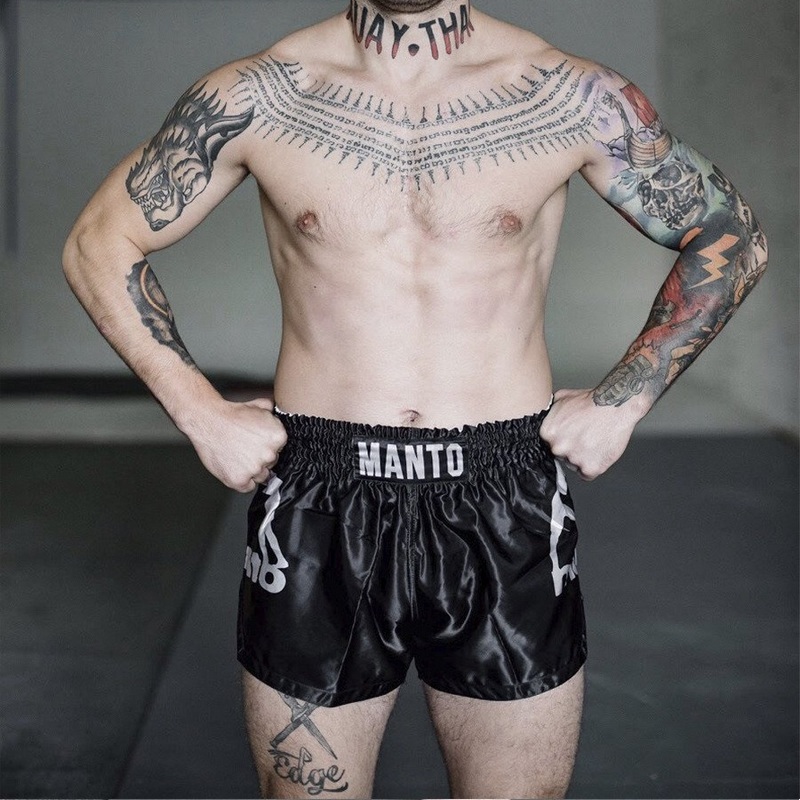 MANTO SZORTY MUAY THAI DUAL BLACK