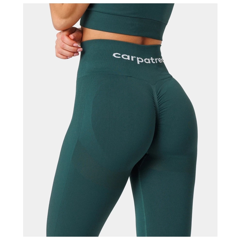 CARPATREE LEGGINSY BEZSZWOWE ALLURE FOREST GREEN BUTELKOWA ZIELEŃ