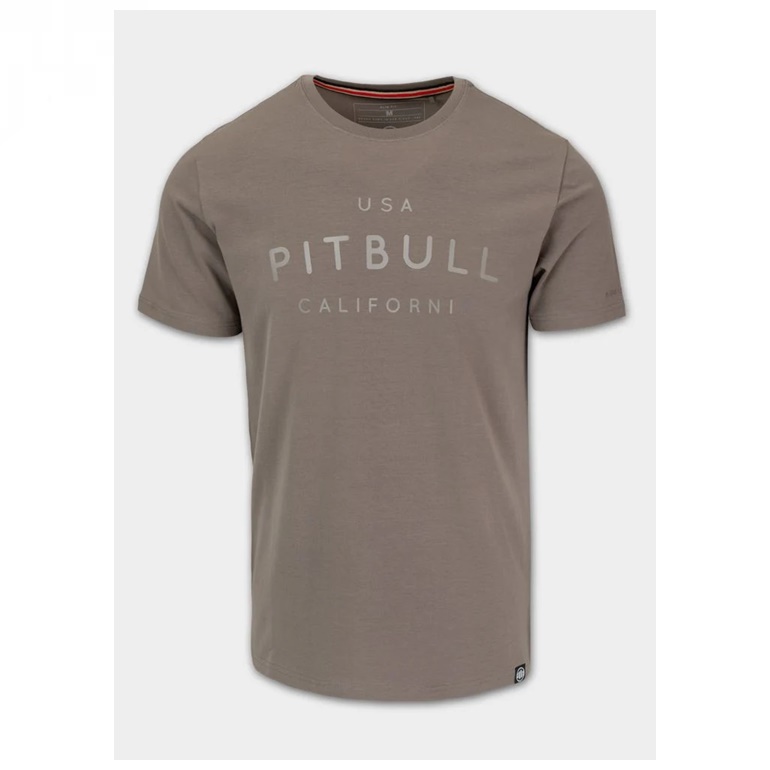 PIT BULL KOSZULKA SLIM FIT USA CAL TAUPE