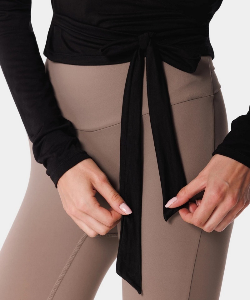 CARPATREE LONGSLEEVE WRAP OVER BLACK
