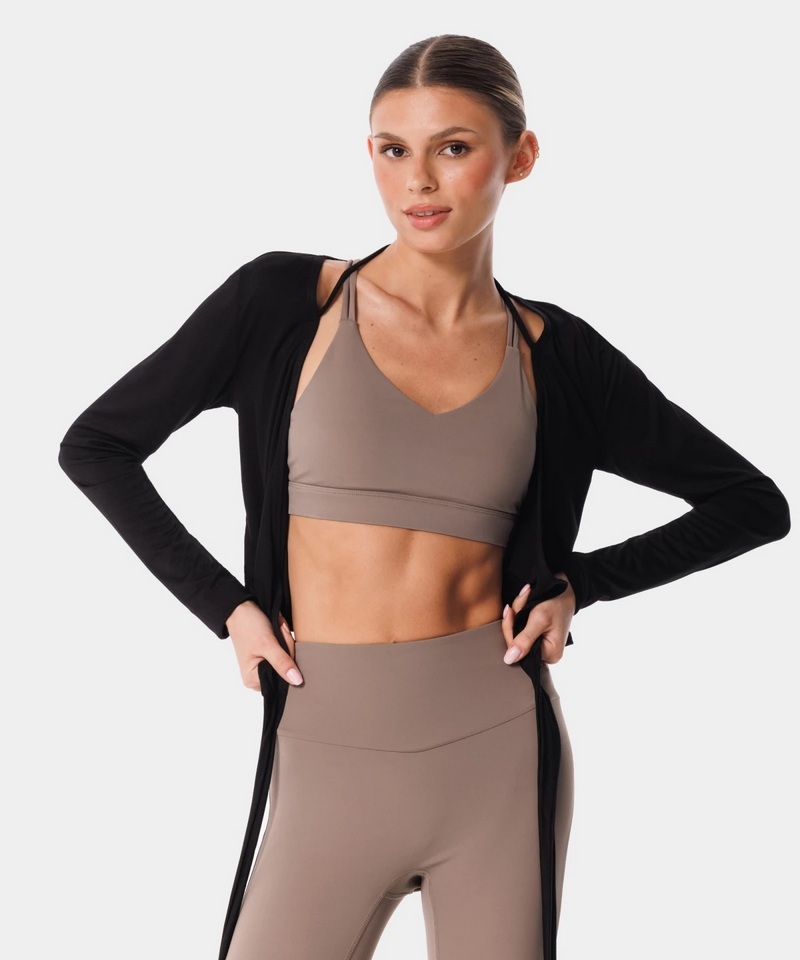CARPATREE LONGSLEEVE WRAP OVER BLACK