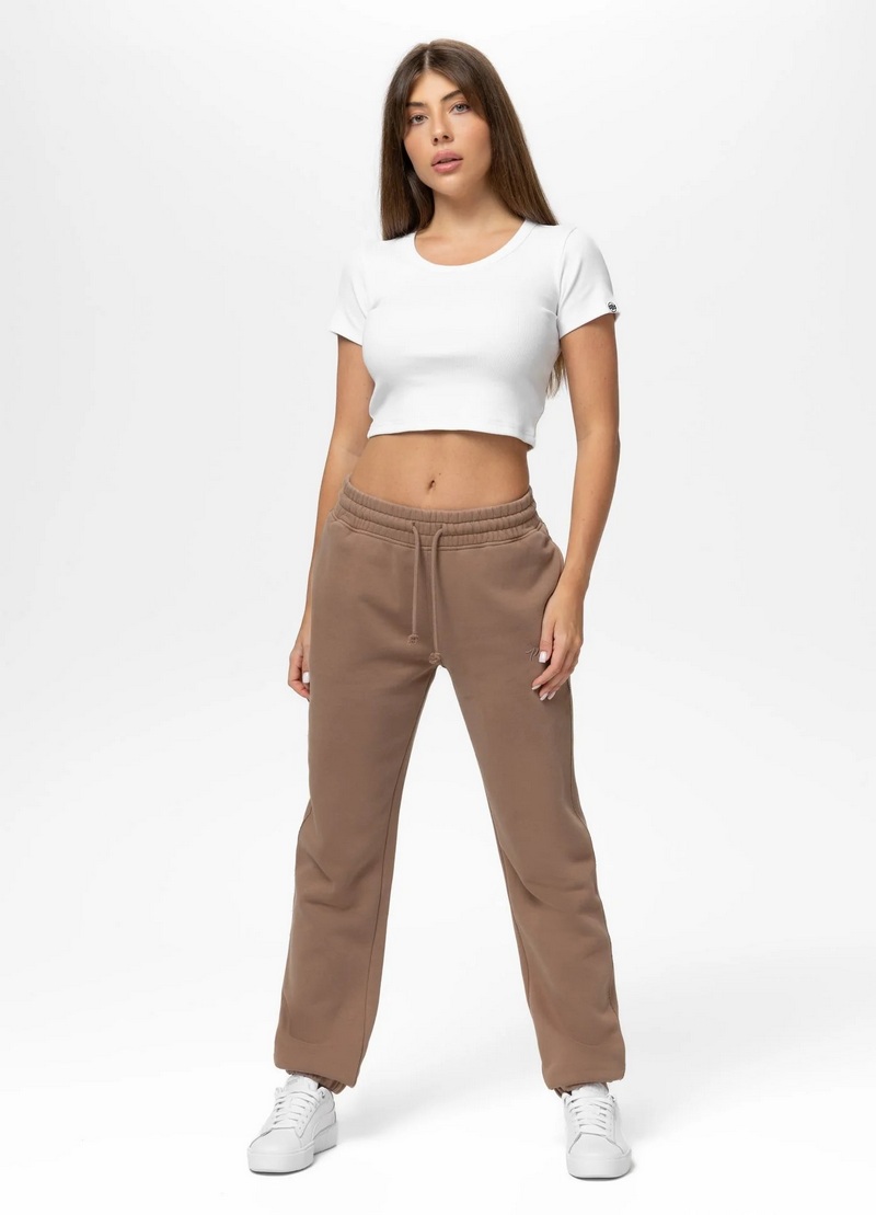 PIT BULL SPODNIE DRESOWE LOVIA SWEATPANTS CHOCOLATE MOUSSE