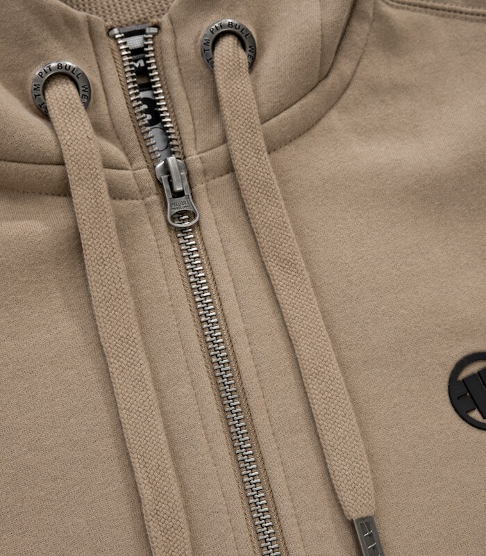 PIT BULL BLUZA ROZPINANA Z KAPTUREM SMALL LOGO PALE SAND