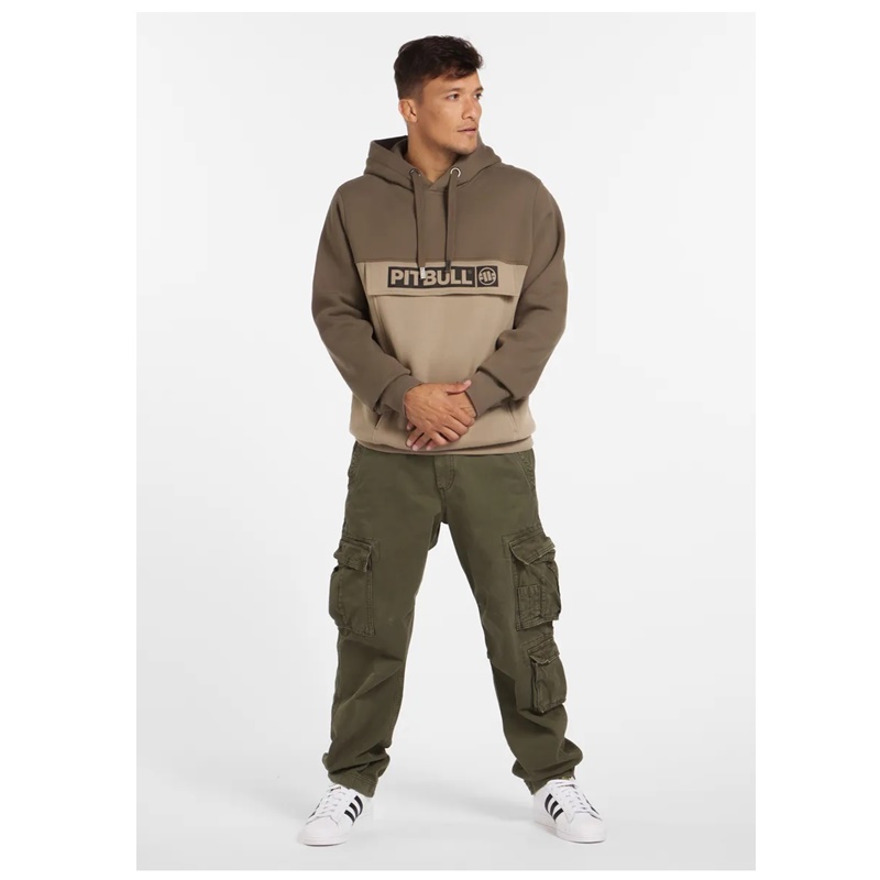 PIT BULL BLUZA Z KAPTUREM HILLTOP TWO COLORS BROWN/SAND