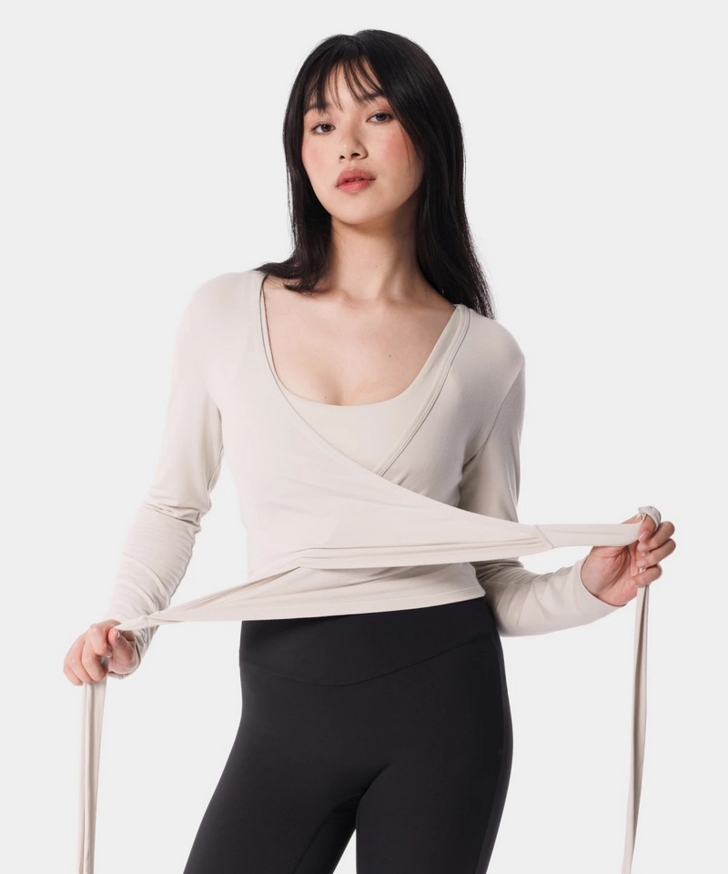 CARPATREE LONGSLEEVE WRAP OVER CREAM BEIGE