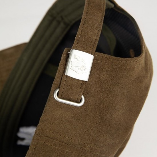 GORILLA WEAR CZAPKA Z DASZKIEM CODY SUEDE ARMY GREEN