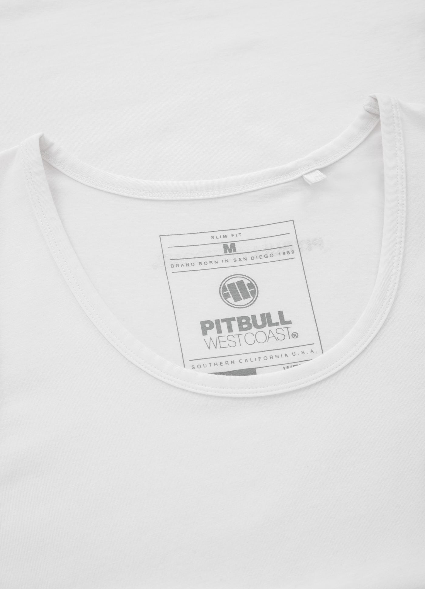 PIT BULL TANK TOP SMALL LOGO WHITE