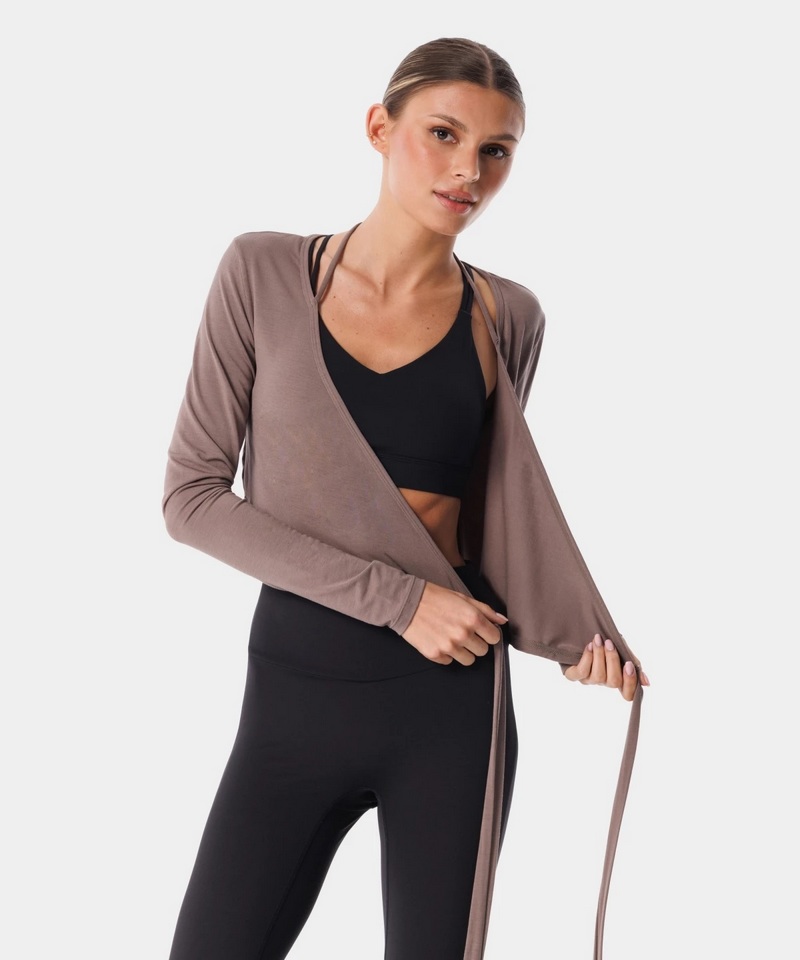 CARPATREE LONGSLEEVE WRAP OVER STONE GREY