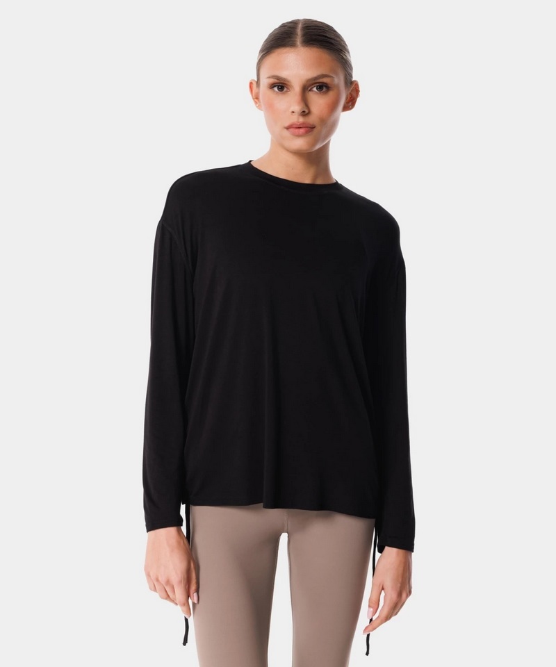 CARPATREE LONGSLEEVE RUCHING BLACK