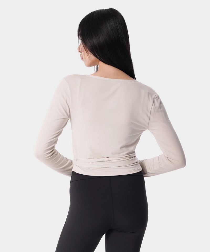 CARPATREE LONGSLEEVE WRAP OVER CREAM BEIGE