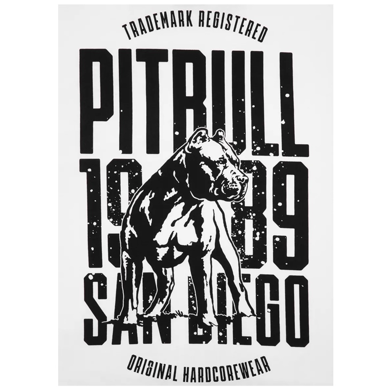 PIT BULL KOSZULKA SAN DIEGO DOG WHITE