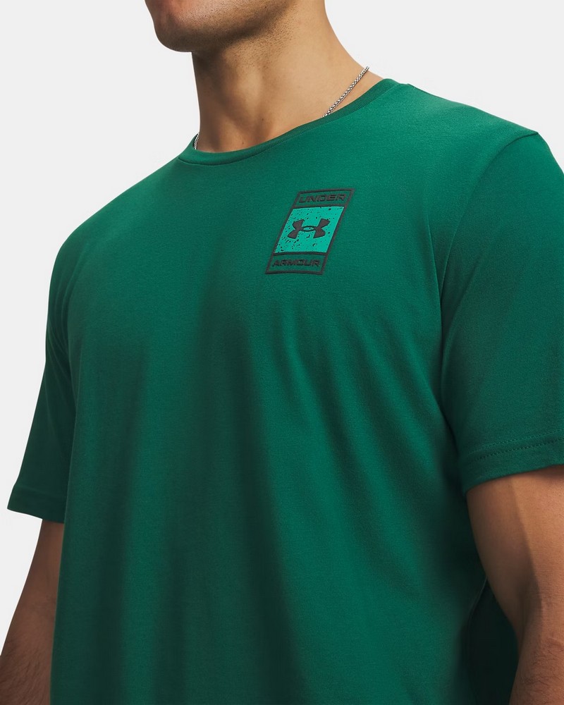 UNDER ARMOUR KOSZULKA LEFT CHEST BOX WORDMARK LOGO