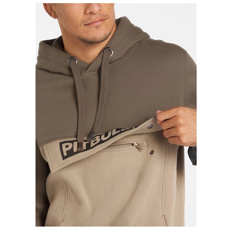 PIT BULL BLUZA Z KAPTUREM HILLTOP TWO COLORS BROWN/SAND