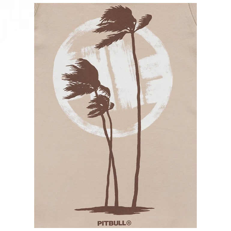 PIT BULL TANK TOP SLIM FIT PALMS SAND