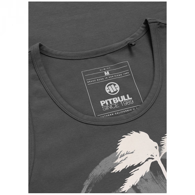 PIT BULL TANK TOP SLIM FIT PALMS GRAPHITE