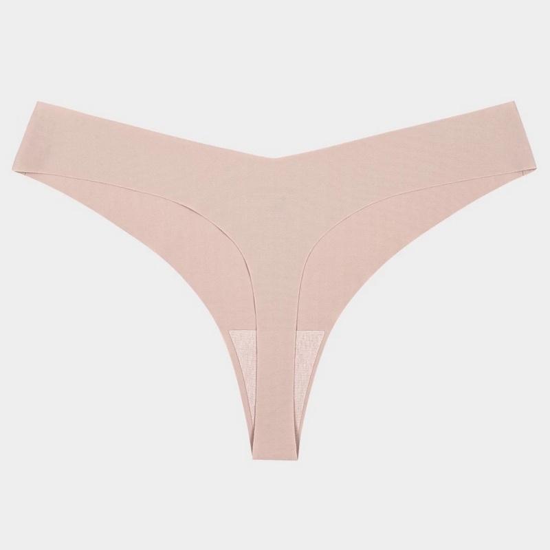 CARPATREE FIGI SEAMLESS THONG PINK BEIGE
