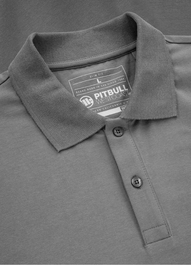 PIT BULL KOSZULKA POLO JERSEY SMALL LOGO GREY