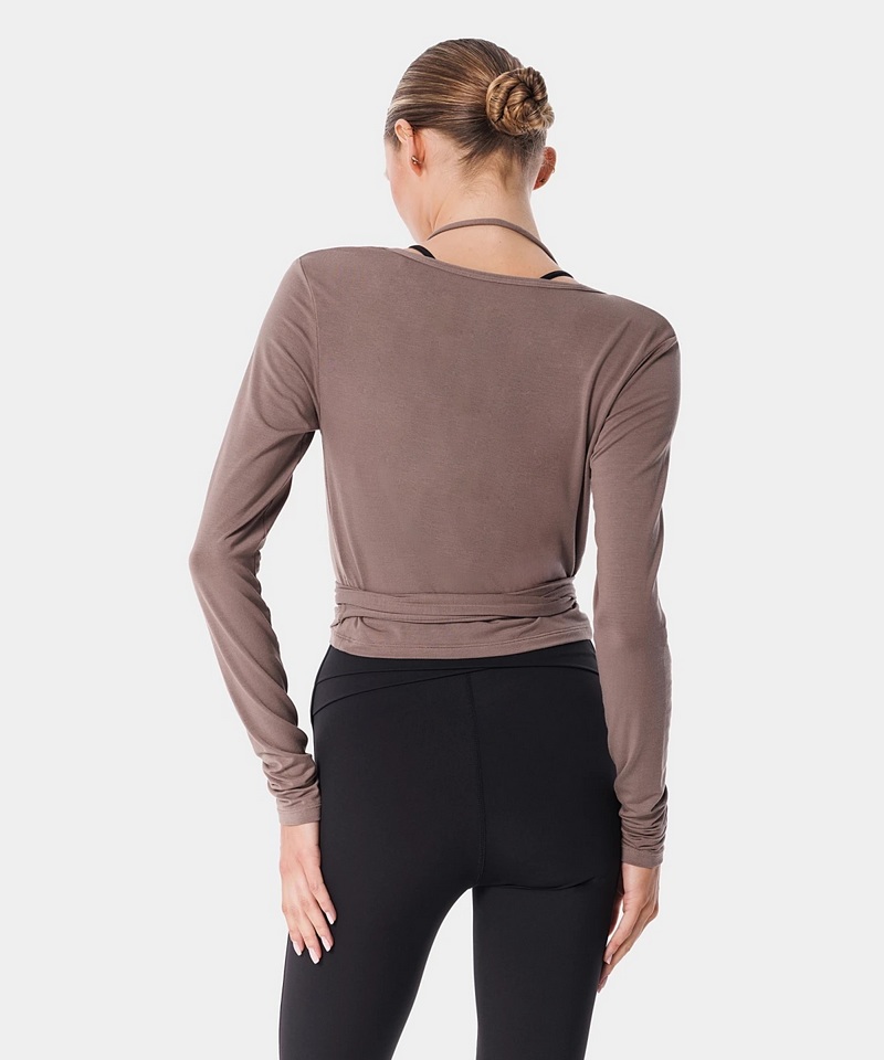 CARPATREE LONGSLEEVE WRAP OVER STONE GREY