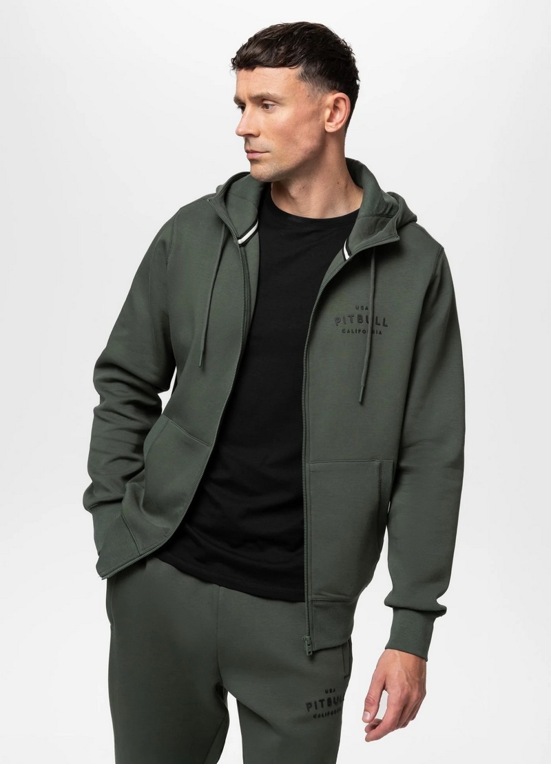 PIT BULL BLUZA ROZPINANA Z KAPTUREM SAMPSON OLD GREEN